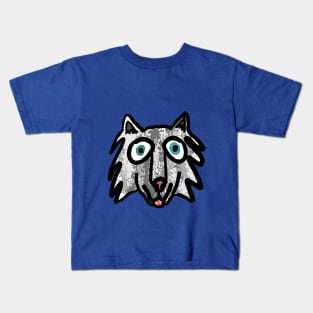 Happy Trippy Husky Kids T-Shirt